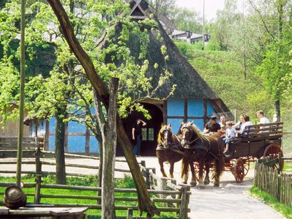 Kutschfahrt mit Pferdewagen © Freilichtmuseum am Kiekeberg