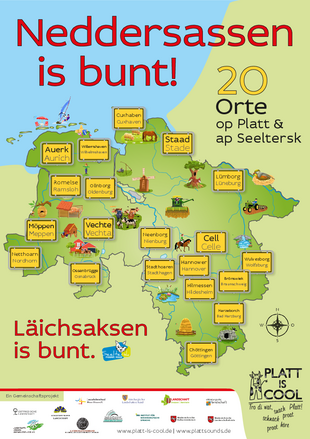 "Platt is cool", Plakat 2018, Gestaltung: graphia-design.de "Platt is cool", Plakat 2018, Gestaltung: graphia-design.de