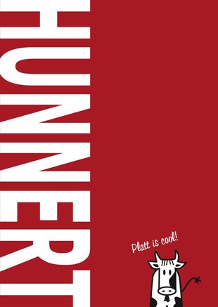 "Hunnert", Postkarte "Freedag ist Plattdag" 2024, Gestaltung: graphia-design.de "Hunnert", Postkarte "Freedag ist Plattdag" 2024, Gestaltung: graphia-design.de