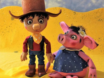 Cowboy Klaus und Schwein Lisa © wolfsburger figurentheater compagnie